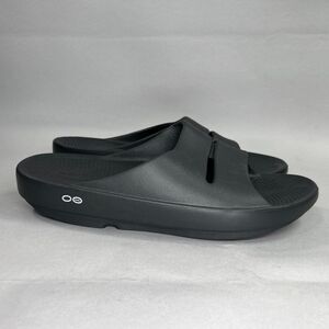 Oofos OOahh Sandals‎ Men's Size 10 Black Running Recovery Active Beach Slides